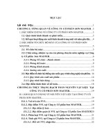 Hoàn thiện hạch toán nguyên vật liệu tại c«ng ty cæ phçn s¬n master