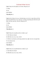 Trắc nghiệm ngữ văn lớp 10 có đáp án bài  (35)