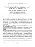 Nghiên cứu thực nghiệm và mô phỏng số ứng xử nén của mẫu bê tông chất lượng siêu cao sử dụng thành phần cốt liệu ở việt nam