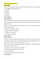 Trắc nghiệm lịch sử lớp 9 có đáp án bài  (5)