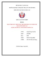 Hoàn thiện quy trình thực hiện hợp đồng xuất khẩu sợi bằng đường biển tại xưởng technical yarn hyosung đồng nai