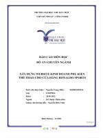 Đồ án chuyên ngành xây dựng website kinh doanh phụ kiện thể thao cho cửa hàng ronaldo sports