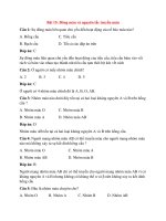 Trắc nghiệm sinh học 8 có đáp án bài (3)