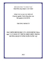 Tóm tắt luận án: Đặc điểm bệnh học của mầm bệnh Vibrio spp. và vi bào tử trùng hiện diện trong đường ruột ở tôm nước lợ.