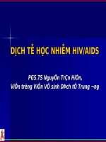Bài giảng Dịch tễ học nhiễm HIVAIDS