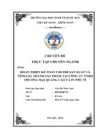 Hoàn thiện kế toán chi phí sản xuất và tính giá thành sản phẩm tại công ty tnhh thương mại quảng cáo và in phú sỹ