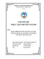 Hoàn thiện kế toán nguyên vật liệu công cụ dụng cụ tại công ty cổ phần  xây dựng tdt việt nam