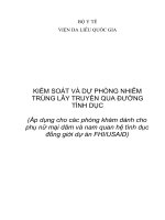 Kiểm soát và Dự phòng nhiễm trùng lây truyền qua đường tình dục (STI)