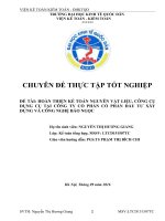 Hoàn thiện kế toán nguyên vật liệu, công cụ dụng cụ tại công ty cổ phần cổ phần đầu tư xây dựng và công nghệ bảo ngọc