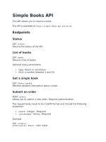 Simple books api document