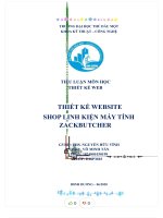 Tiểu luận môn học thiết kế web thiết kế website shop linh kiện máy tính zackbutcher