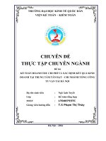 Kế toán doanh thu chi phí và xác định kết quả kinh doanh tại trung tâm tân đạt – chi nhánh tổng công ty vận tải hà nội