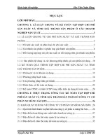 Thực trạng và giải pháp hoàn thiện công tác kế toán tập hợp chi phí sản xuất và tính giá thành sản phẩm tại công ty cổ phần xi măng sài sơn