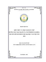 Kiến thức và thực hành tự thử đường máu mao mạch của người bệnh tại khoa nội tiết hô hấp bệnh viện đại học y hà nội năm 2022