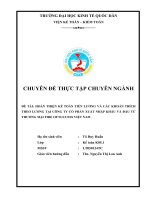 Hoàn thiện kế toán tiền lương và các khoản trích theo lương tại công ty cổ phần xuất nhập khẩu và đầu tư thương mại fire of success việt nam