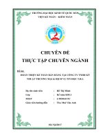 Hoàn thiện kế toán bán hàng tại công ty tnhh kỹ thuật thương mại  dịch vụ tin học t h l