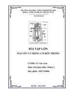 Hướng dẫn bài tập lớn nguyên lý động cơ đốt trong