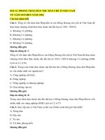 Trắc nghiệm lịch sử lớp 12 có đáp án bài  (10)