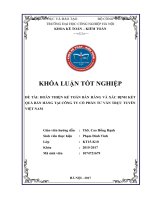 Hoàn thiện kế toán bán hàng và xác định kết quả bán hàng tại công ty cổ phần tư vấn trực tuyến việt nam