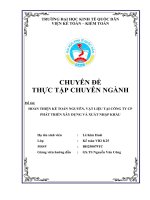 Hoàn thiện kế toán nguyên, vật liệu tại công ty cp phát triển xây dựng và xuất nhập khẩu