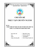 Hoàn thiện kế toán tài sản cố định hữu hình tại công ty  cổ phần xây dựng nhật minh