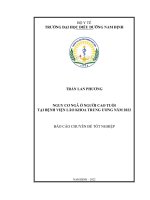 Nguy cơ ngã ở người cao tuổi tại bệnh viện lão khoa trung ương năm 2022