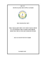 Thực trạng kiến thức tuân thủ sử dụng thuốc của người bệnh copd tại khoa khám bệnh bệnh viện trung ương quân đội 108 năm 2022