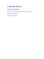 Cô tha thứ cho em   nguyễn lê my hoàn