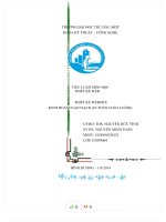 Tiểu luận môn học thiết kế web thiết kế website kinh doanh gạo sạch an toàn chất lượng