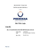 Dự án khởi nghiệp kinh doanh Bar Louger