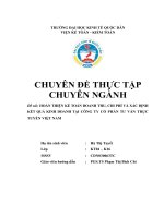 Hoàn thiện kế toán doanh thu, chi phí và xác định kết quả kinh doanh tại công ty cổ phần tư vấn trực tuyến việt nam