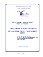 Tiểu lu n c hành website ậ thự thiết kế  thiết kế website bán sách cho trung tâm h ọc liệu tdmu