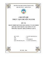 Hoàn thiện kế toán bán hàng và xác định kết quả bán hàng tại công ty cổ thương mại kỹ thuật đông nam á