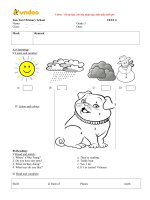 De kiem tra 1 tiet so 4 mon tieng anh lop 3 truong th tan tai 2 ninh thuan