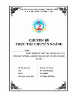 Hoàn thiện kế toán chi phí sản xuất và tính giá thành sản phẩm tại công ty cổ phần xe điện hà nội