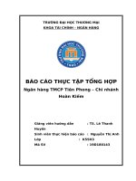 Báo cáo thực tập tại Ngân hàng thương mại cổ phần tiên phong