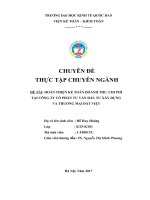 Hoàn thiện kế toán doanh thu, chi phí tại công ty cổ phần tư vấn đầu tư xây dựng và thương mại đất việt