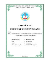 Hoàn thiện kế toán chi phí bán hàng tại công ty tnhh thương mại và đầu tư thanh hải