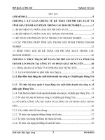 Hoàn thiện kế toán chi phí sản xuất và tính giá thành sản phẩm tại công ty cổ phần giầy hưng yên