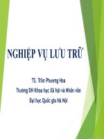 Bài giảng NGHIỆP VỤ LƯU TRỮ