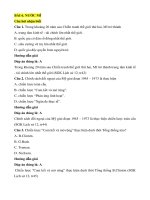 Trắc nghiệm lịch sử lớp 12 có đáp án bài  (5)