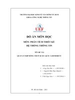 Đồ án môn học môn phân tích thiết kế hệ thống thông tin  đề tài quản lý hợp đồng thuê xe du lịch carforrent