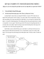 Kết quả nghiên cứu thăm dò khám phá nhóm 1