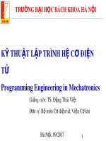 Bài giảng kỹ thuật lập trình hệ cơ điện tử chương 11   ts  đặng thái việt