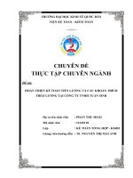Hoàn thiện kế toán tiền lương và các khoản trích theo lương tại công ty tnhh tuấn sinh