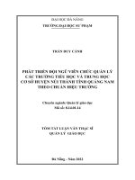 Phát triển đội ngũ viên chức quản lý các trường tiểu học và trung học cơ sở huyện núi thành tỉnh quảng nam theo chuẩn hiệu trưởng 1