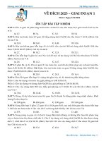 Thứ 5 12 1 2023 ôn tập toàn diện bài tập nhôm