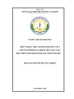Thực trạng thực hành chăm sóc cấp 1 cho người bệnh tại bệnh viện việt nam thụy điển uông bí tỉnh quảng ninh năm 2022