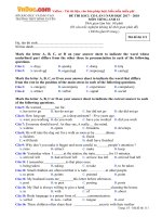 De thi thu thpt quoc gia nam 2018 mon tieng anh truong thpt binh xuyen vinh phuc lan 1 co dap an