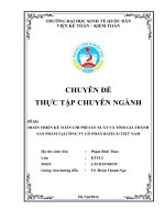 Hoàn thiện kế toán chi phí sản xuất và tính giá thành sản phẩm tại công ty cổ phần bateco việt nam